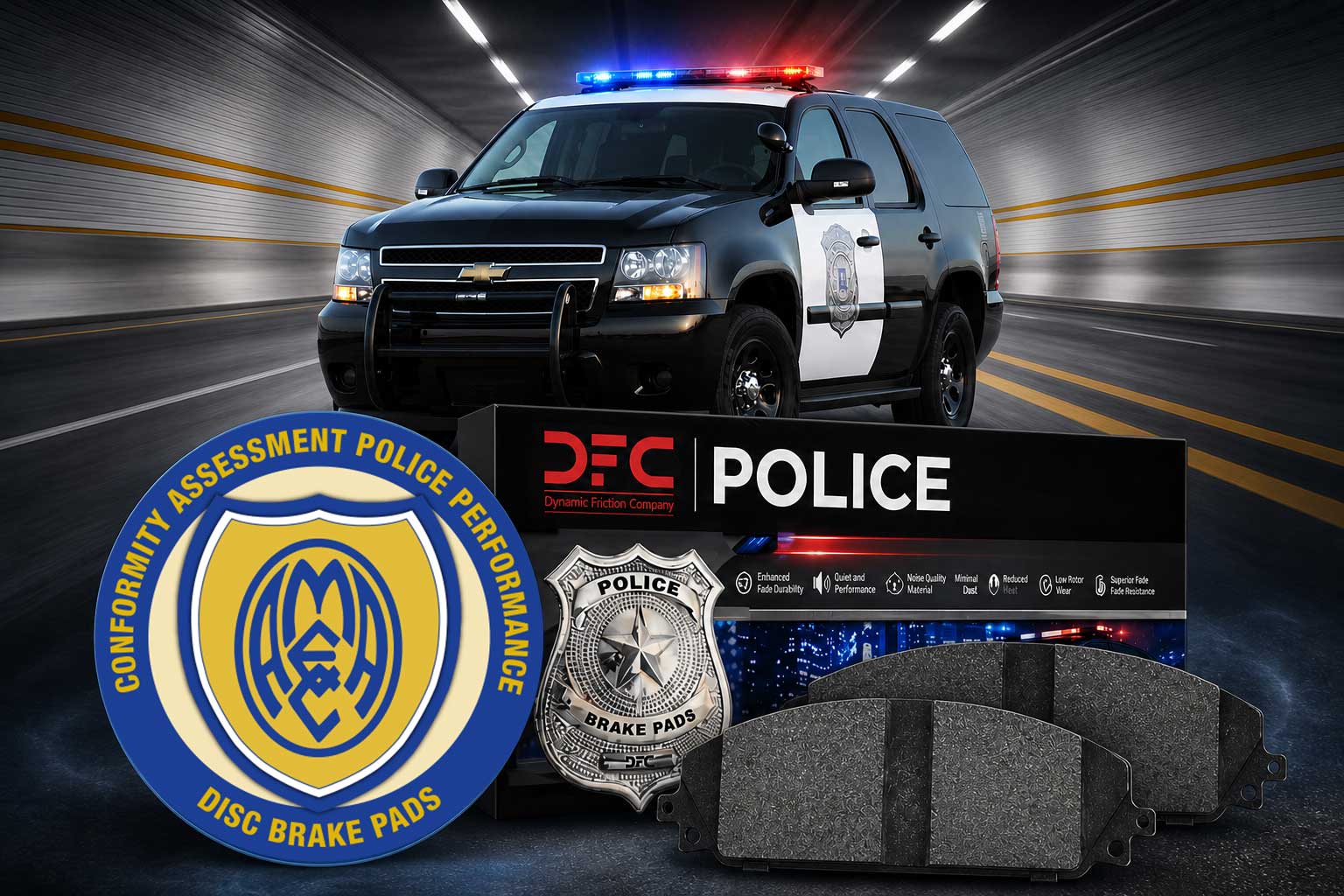 Tahoe PPV & SSV Brake Pads AMECA Certified for Police Fleets