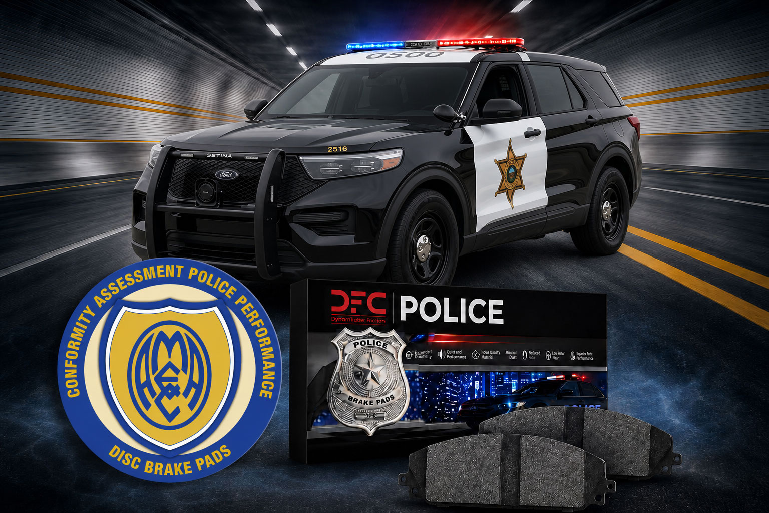 Ford Explorer Police Brake Pads AMECA Certified